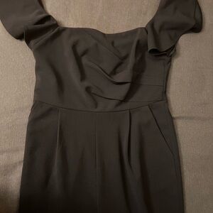 Calvin Klein Elegant Black Off-Shoulder Jumpsuit